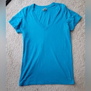 PINK Victoria's Secret Teal V-Neck Tee